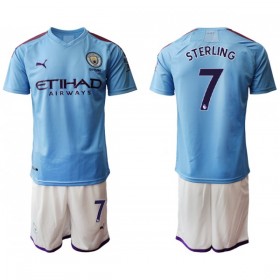 Manchester City Fodboldtrøjer STERLING 7 Børn Hjemmebanesæt 2019/20 Kort ærmer